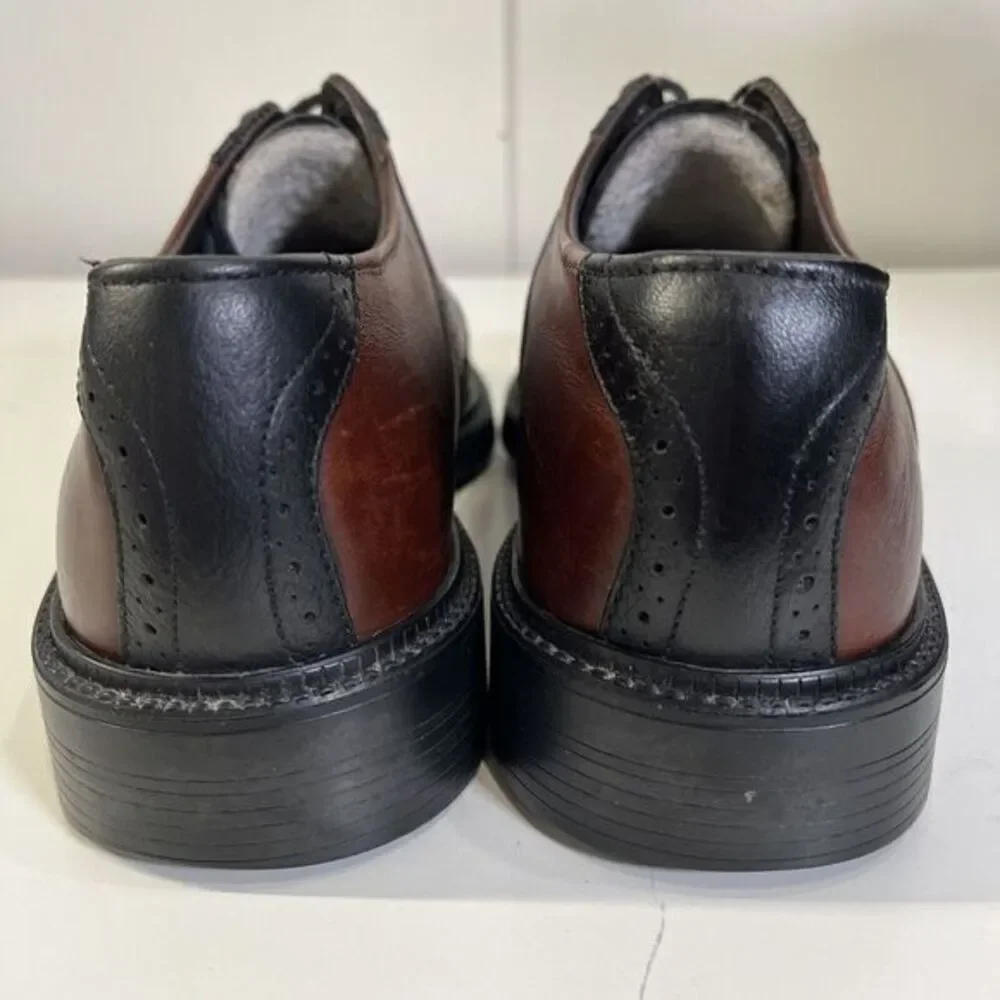Sebago Mens Size 9M Brown Black‎ Leather Wingtip Oxford Dress Shoes 1016548S